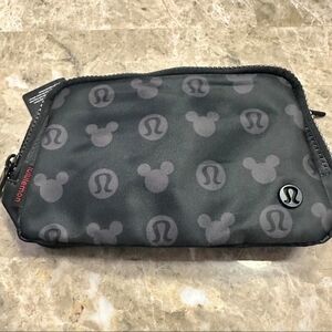 lululemon athletica X Disney Mickey Mouse Black Belt Bag  Pouch 1L